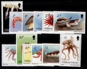 FALKLAND ISLANDS QEII SG701-712, 1994 Marine life set, NH MINT. Cat £45.