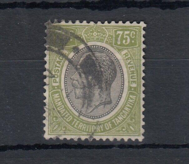 Tanganyika KGV 1927/31 75c Green SG101 VFU Scarce J4525