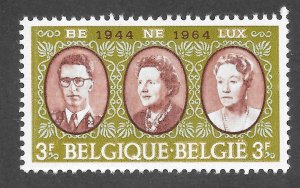 Belgium Scott 616 MNHOG - 1964 20th Anniversary of BENELUX Union