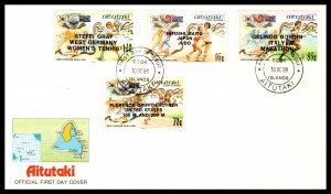 Aitutaki 419-422 Summer Olympics U/A FDC