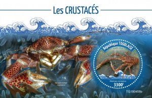 Togo Stamps 2019 .- Crabs (Nephrops norvegicus)