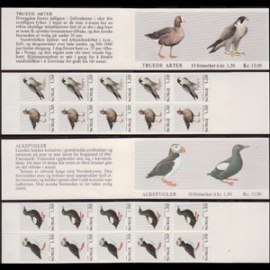 NORWAY 1981 - Scott# 776A-8A Booklets-Birds NH