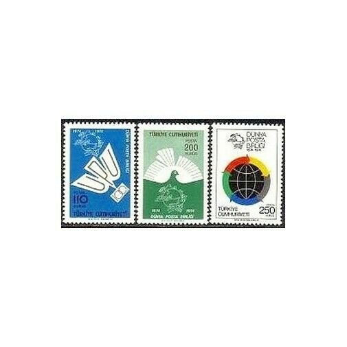 Turkey 1986-1988,MNH.Michel 2335-2337. UPU-100,1974.Globe,Dove.