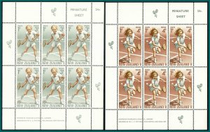 New Zealand 1972  Health, Tennis, 2 x MS MNH #B85a,B86a,SGMS989