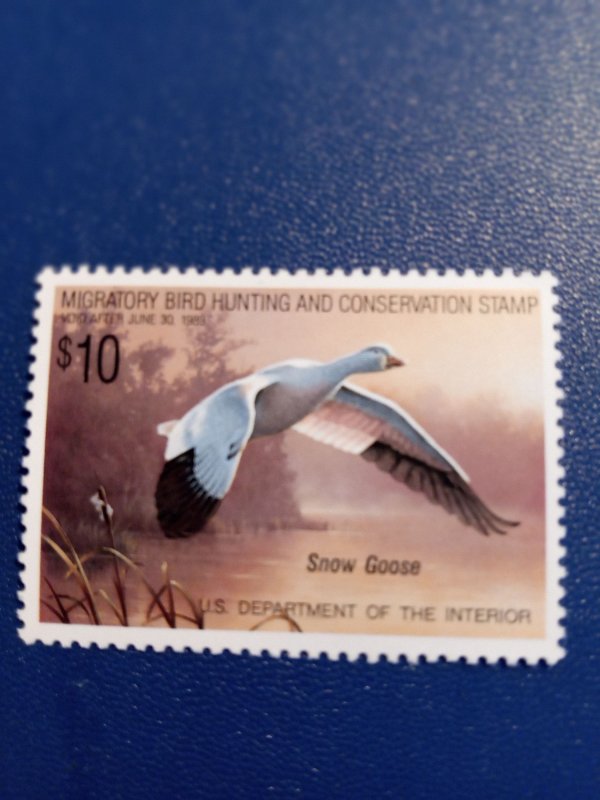 US# RW 55, Migratory Birds, Snow Goose, MNH (1988) F/FV - PERFECT!!!