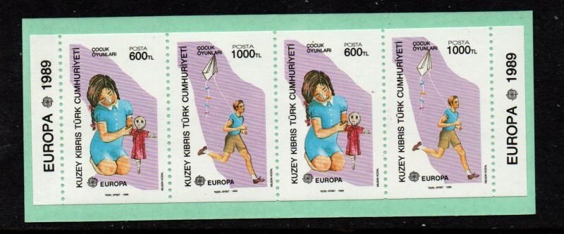 Northern Cyprus Sc 246a 1989 Europa stamp  booklet mint NH