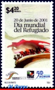 2227 MEXICO 2001 WORLD REFUGEE DAY, MI# 2922, MNH