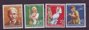 J1077 jls stamps 1958 germany mh farming #b362-5 set/4