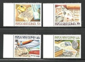 Album Treasures Papua New Guinea Scott # 627-31 Post Office Centenary Set SS MNH