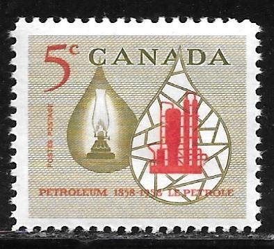 Canada 1958 Sc#381 CENTENNIAL OF CANADA  OIL INDUSTRY PETROLEUM Single MNH