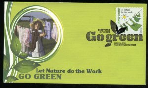 US 4524h Go Green Let Nature do the work UA Fleetwood cachet FDC