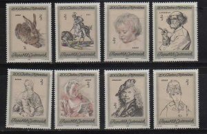 Austria MNH sc# 846-53 Etchings