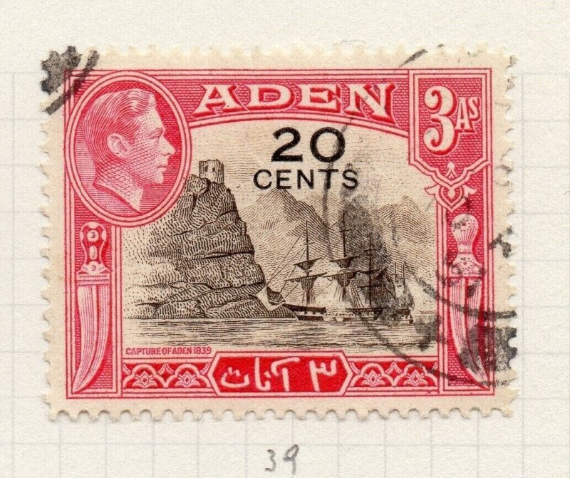 Aden 1950 Early Issue Fine Used 20c. Surcharged NW-206632