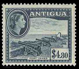 Antigua #107-121 (SG 120a-134)Catalogue Value:, 1953-56 QEII 1/2c-$4.80, comp...