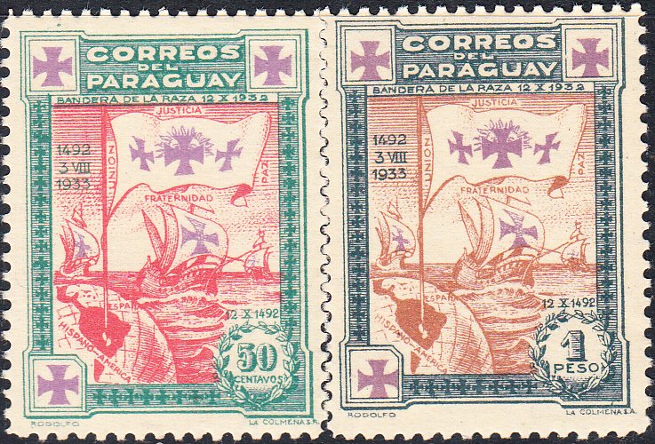 Paraguay #330-337  MNH