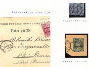 I133 1903 Morocco Stationery Cover and Stamps PTS