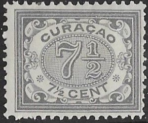 Netherlands Antilles # 35  7½c Numeral   1908  (1)  Unused