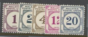 Malaya #J28-30/J32/J33a Mint (NH)