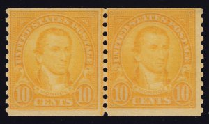 US Scott 603 Coil Line Pair Mint NH OG Lot AC401 3