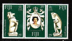 Fiji-Sc#384a-c- id9-unused NH set-QEII-25th Coronation-1978-