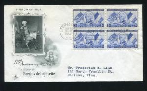 US 1010 ADDR 175th Anniv Lafayette arrival ArtCraft