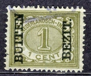 NETHERLANDS INDIES; 1908 early 'BUITEN BEZIT' Optd. fine used 1c. value