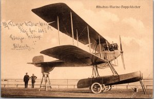 1916 Doberitz Germany Picture Postcard Early Aviation Navy Biplane Albatros