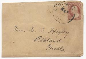 US 19th Century Cover Scott #26a Tied by May CDS East Lansing, MI