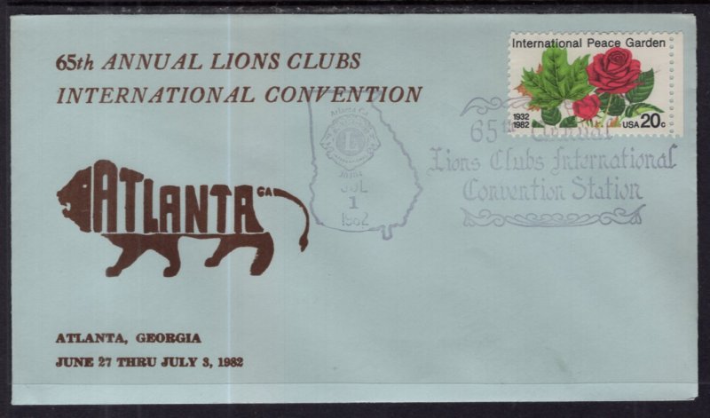 US Lions Club 65th Annual Convention Atlanta,GA 1982 Cover