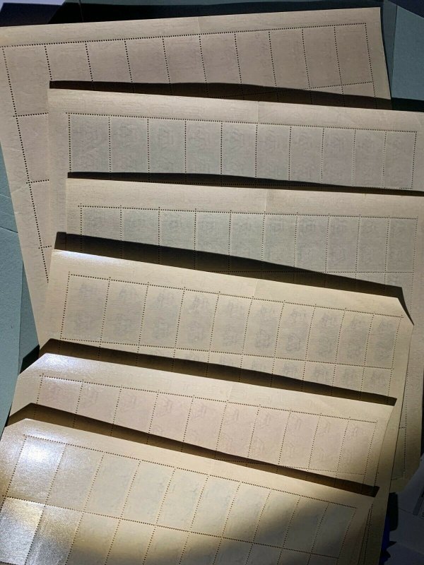 WWII Italy  Hitler-Mussolini Friendship Full Set of 6 Sheets x50 Stamps MNH Luxe