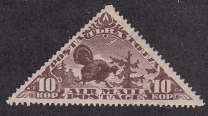 Tannu Tuva # C3, Capercaillie (Turkey) No Gum, 1/3 Cat., Triangle Shaped Stamp