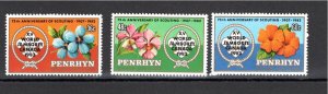 Penrhyn Island 1983 MNH Sc 219-221