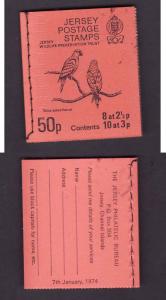 D3-Jersey-#B17-complete 50p booklet-cover shows a Parrot-Bir