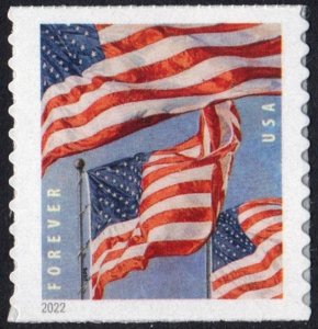 SC#5656 (Forever) U.S. Flags Coil Single: BCA (2022) SA