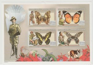 Madagascar 1999 Mi. 2354 - 2357 Scouts Scout Scout Butterflies IMPERF ND-