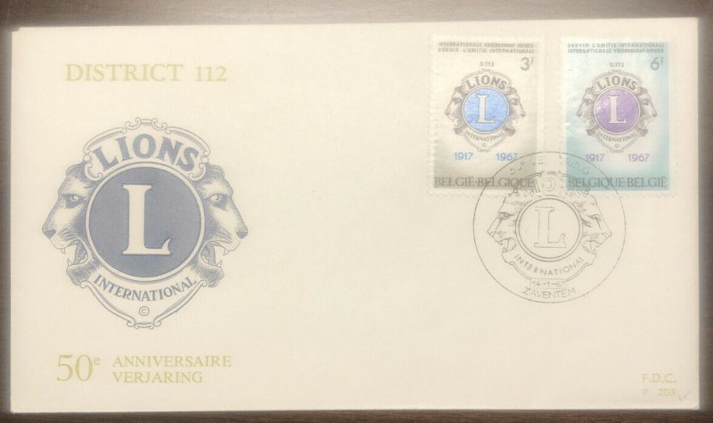 Lot of 6 LIONS CLUB - Worldwide First Day Covers FDC - Japan Monaco Belgium