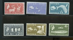 SOUTH GEORGIA  DEFINITIVES  SCOTT #1/15 MINT NEVER HINGED 