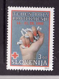 Slovenia-Sc#RA3-unused NH set-Postal Tax-Stop Smoking-1992-
