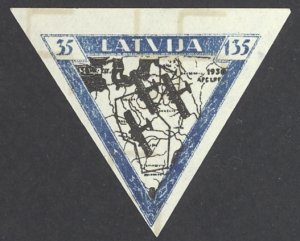 Latvia Sc# CB20a MH 1933 35s (1.35l) imperf Air Post