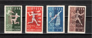 Lithuania 1938 MNH B47-50