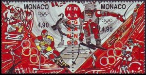 Monaco 1997 MNH Stamps Scott 2063a Sport Olympic Games Skiing Ice Hockey