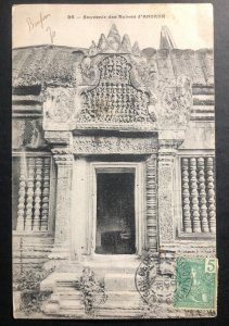 1905 Saigon Vietnam Indochina RPPC Postcard Cover To Cherbou France Angkor Ruins