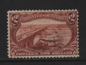 293 F-VF used neat light cancel with nice color cv $ 1000 ! see pic !