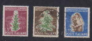 Italy - 1950 - SC 544-46 - Used - Complete set - 544 NH