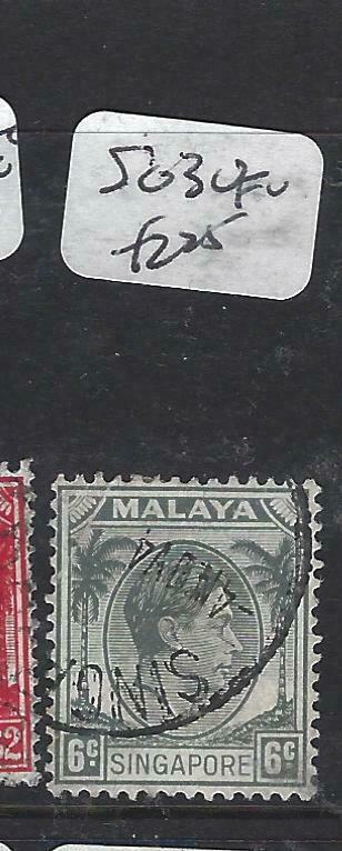 SINGAPORE    (P0906B)  KGVI  6C   SG. 5   VFU