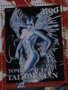 ​TADJIKISTAN STAMP:THE ART OF OLIVIA PAINTING - CTO--STAMP S/S SHEET