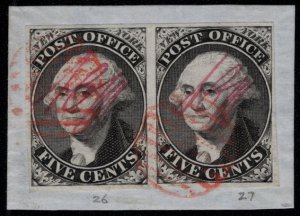 MALACK 9x1 XF, Pair on piece, w/PF (08/00) CERT, a w..MORE.. guu700