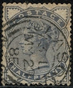 QV 1883 1/2d Slate-Blue Wmk. 49 (Imp Crown) Used S.G. 187