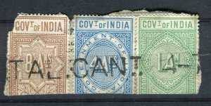 INDIA; Early 1900s Revenue/Telegraph stamps used Piece