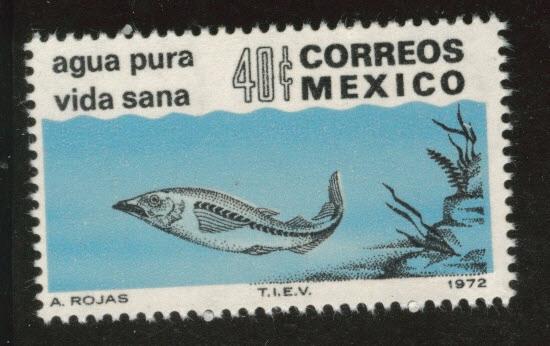 MEXICO Scott 1049 MNH** 1972 Fish in Clean water stamp